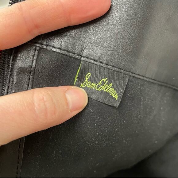 Sam Edelman Black Leather Penny Riding Boots Womens 7 Tall Classic Comfortable - Picture 6 of 13